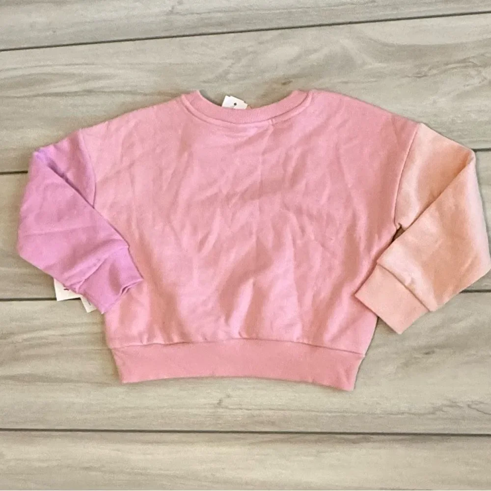 rumi + ryder The Favorite Fleece Crewneck Sweatshirt Pink SZ 4/5 NWT STITCH FIX